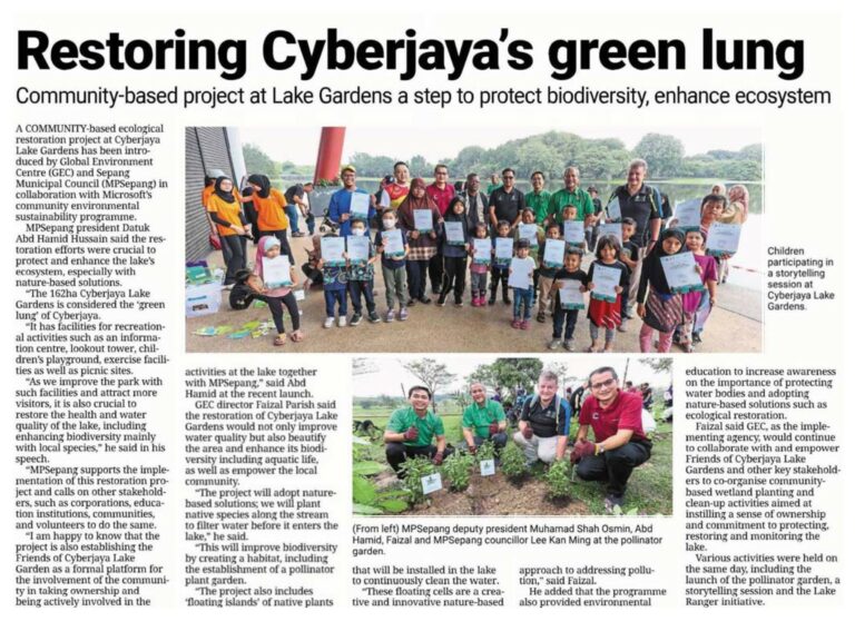 Restoring Cyberjaya’s green lung