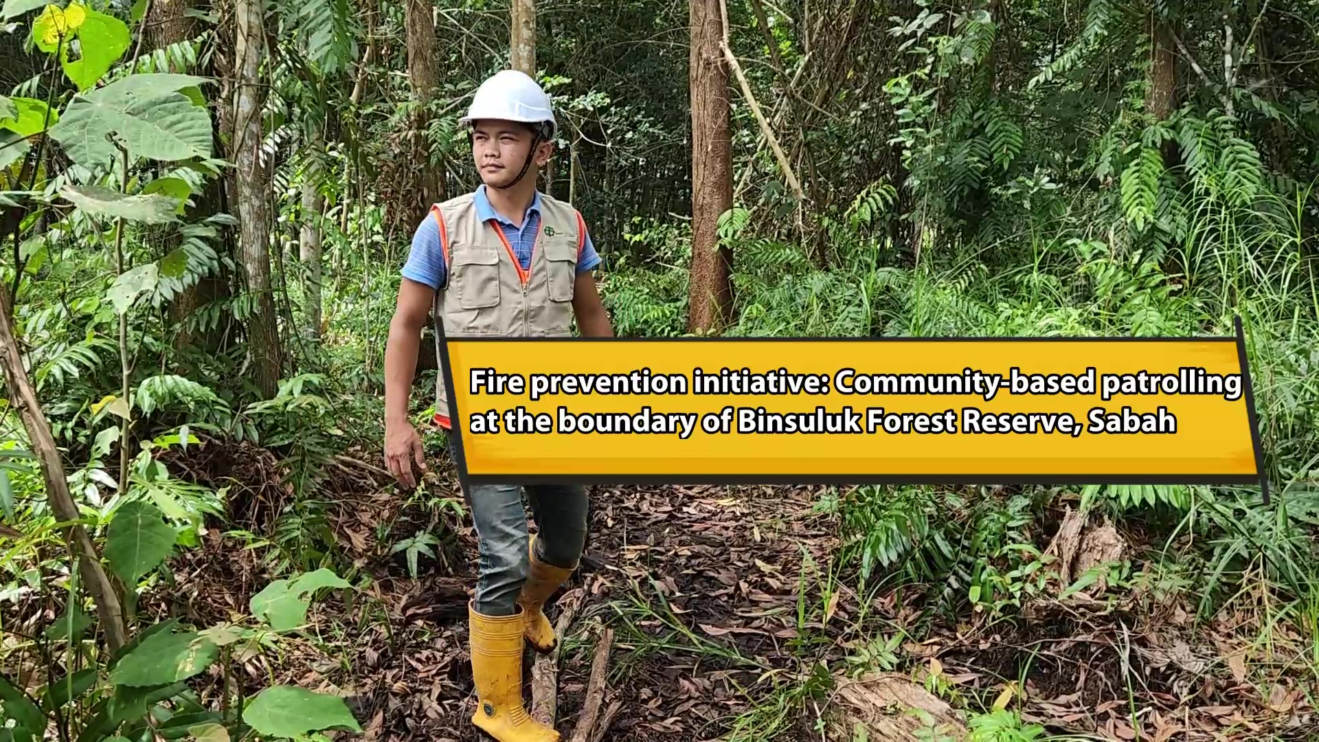 Community-based patrolling at the boundary of Binsuluk Forest Reserve, Sabah